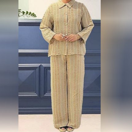 ست مانتو یقه دار