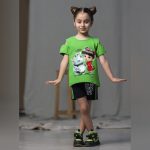 تیشرت و شورتک پنبه لاکرا طرح دختر و سالیوان