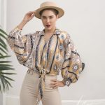 شومیز خفاشی کمر سگک دار