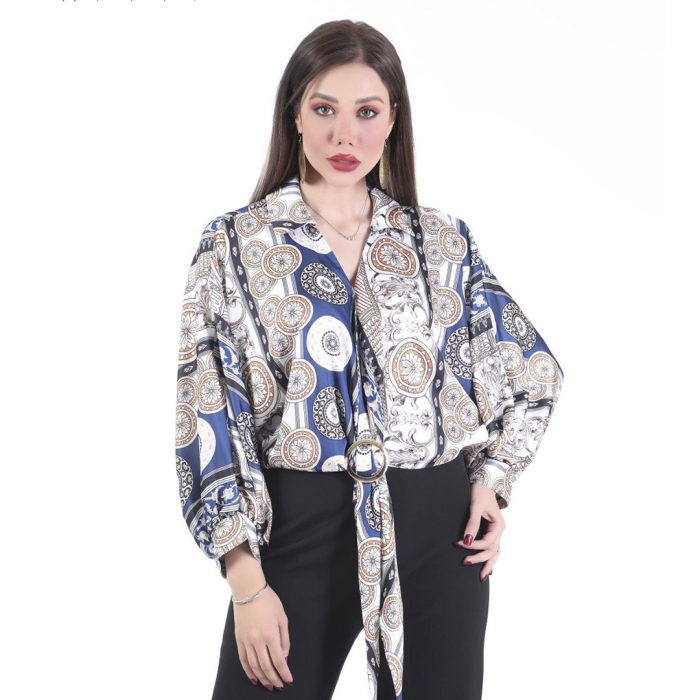 شومیز خفاشی کمر سگک دار