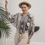 شومیز خفاشی کمر سگک دار
